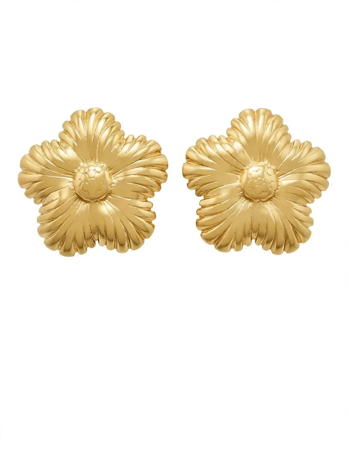 Arete Flor Acanalada
